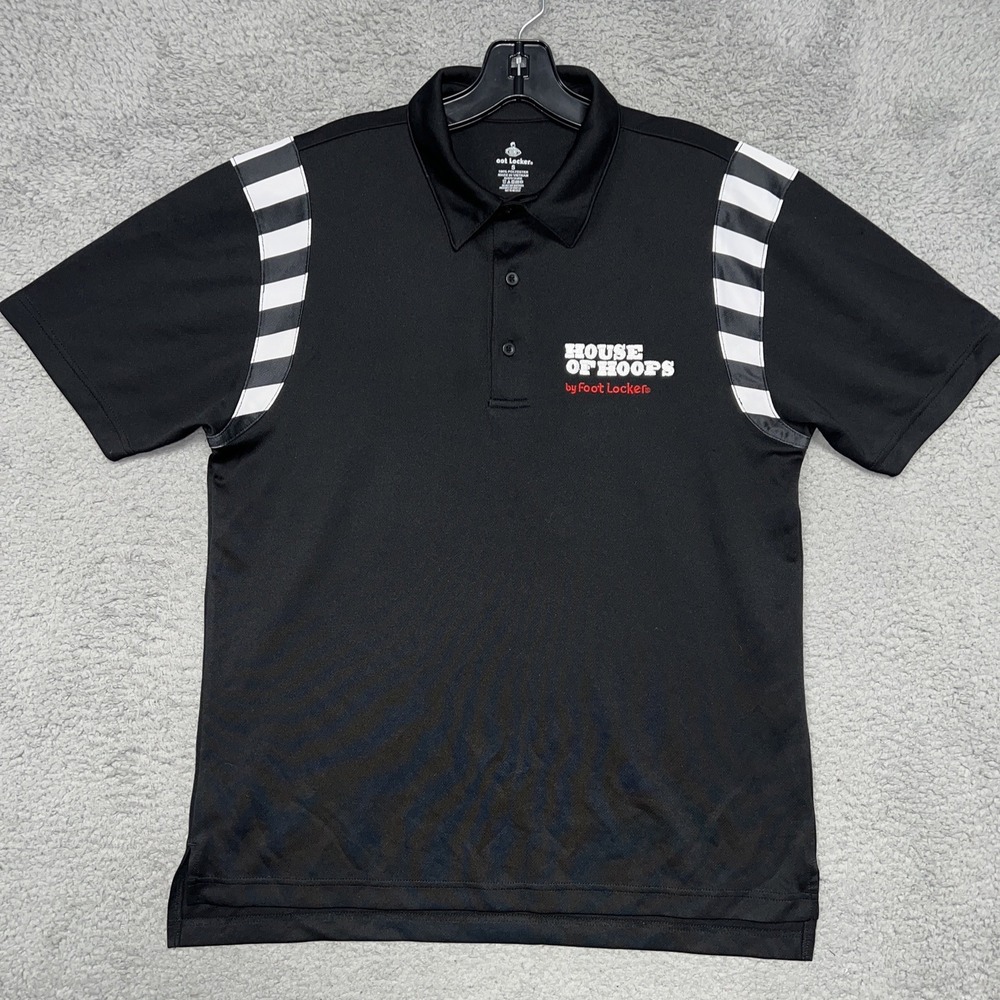 Foot Locker House Of Hoops Shirt Men's Sz S Black Polo Employee Uniform Referee